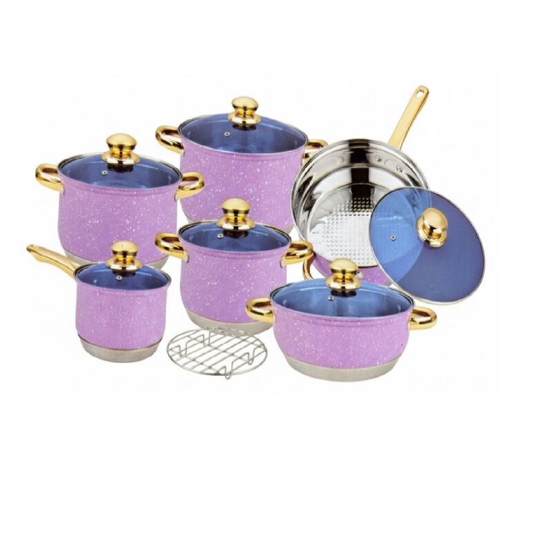 Bater&iacute;a de Cocina Perla DELUXE PINK 13 Piezas A... image number null