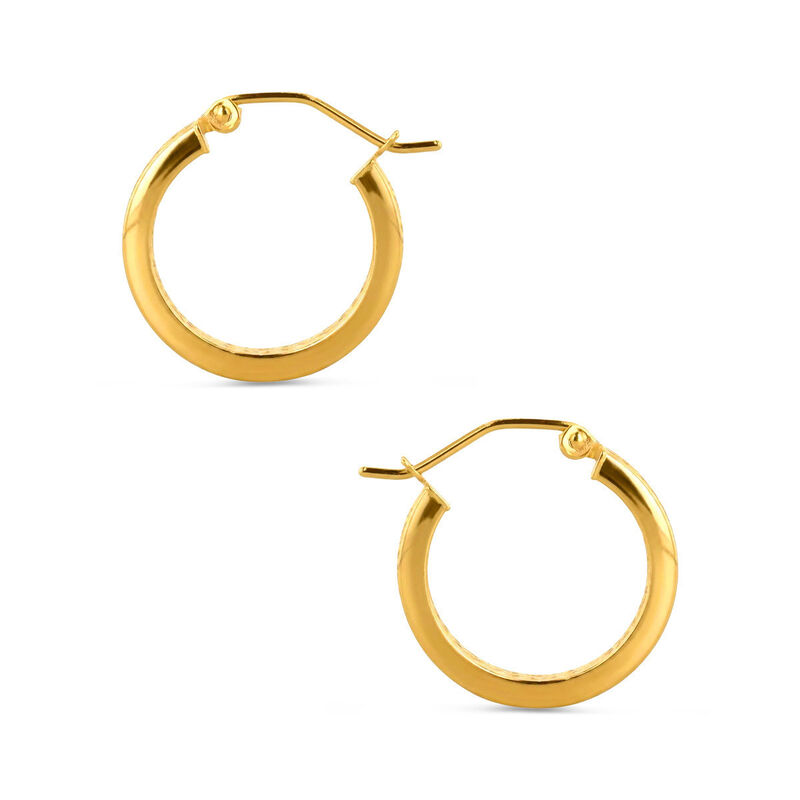 Arracadas Oro Amarillo 14k 13mm Cl&aacute;sicas image number null