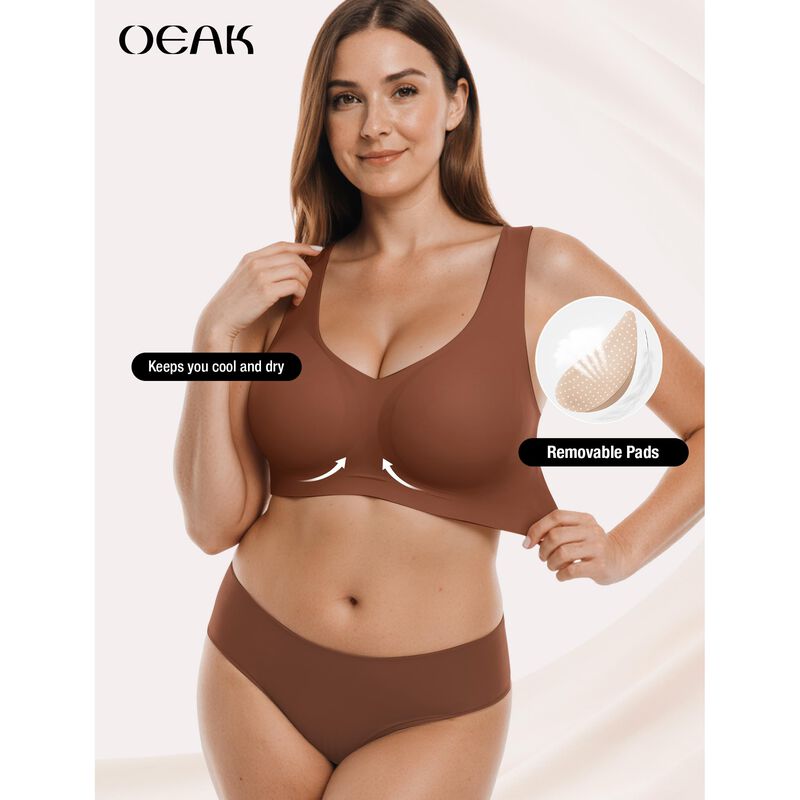 Sujetador Oeak Sin Aros Jelly Color Caf&eacute; - Tall... image number null