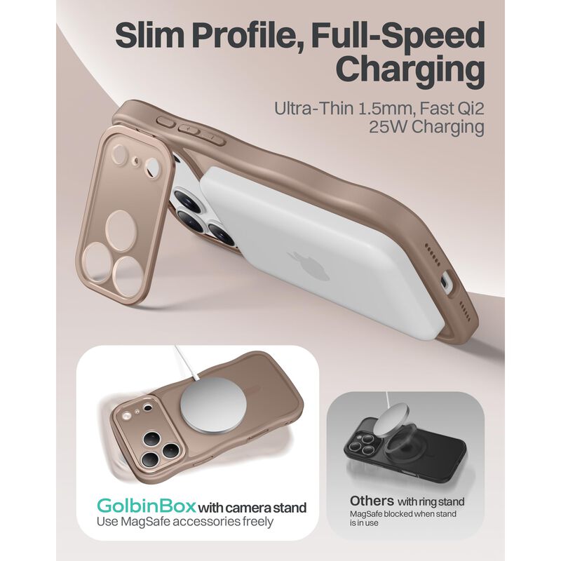 Funda Golbinbox MagSafe 6.9" Onda Marr&oacute;n image number null