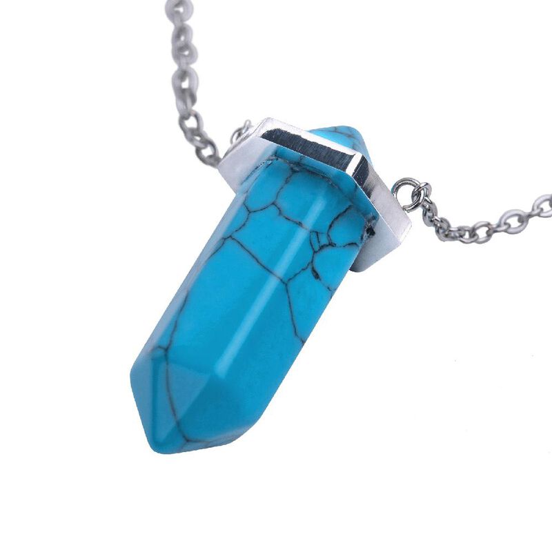 Collar Mujer Dije Cuarzo Piedra Natural Joyer&iacute;a... image number null