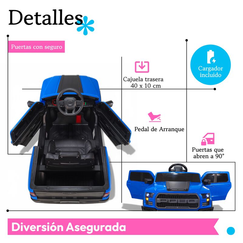 Carro Montable El&eacute;ctrico Ni&ntilde;o Camioneta Pickup ... image number null