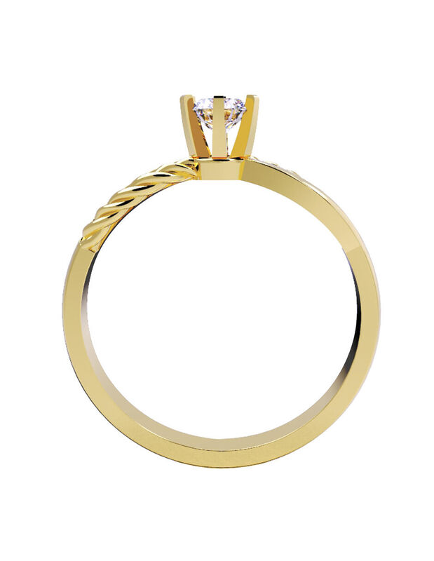 Anillo de Compromiso de 14K con Diamante de Lab... image number null