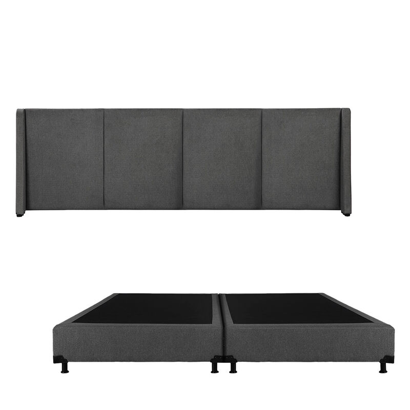Cabecera King Size Dicasa Milan Con Box Gris image number null