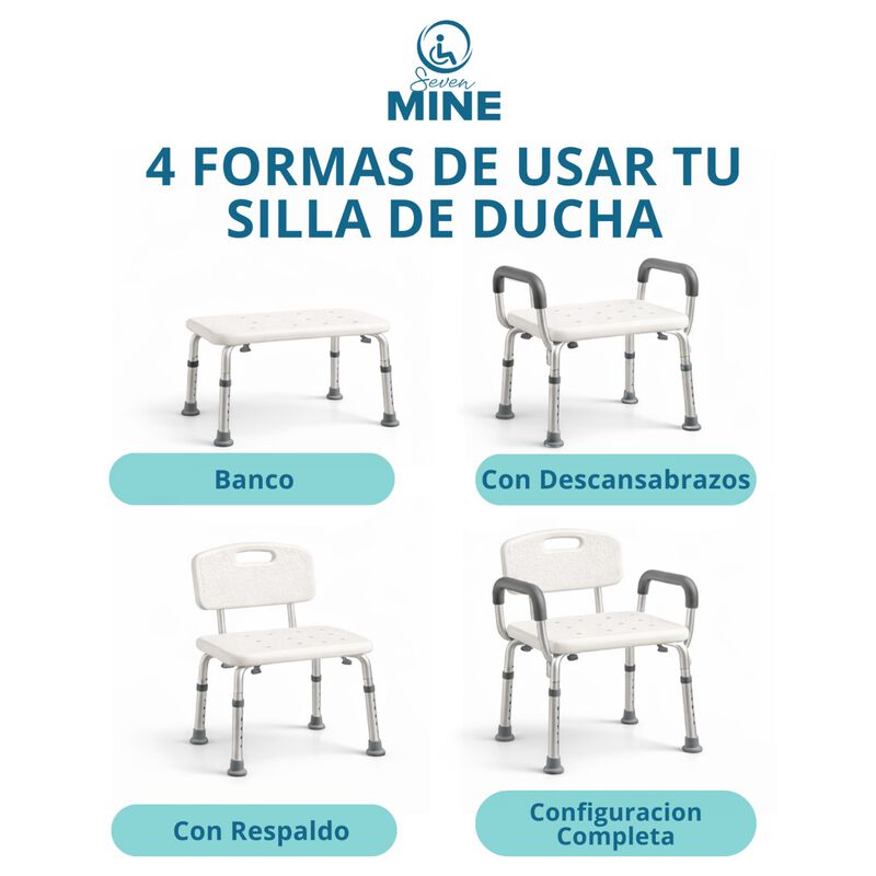 Silla para Ba&ntilde;o Adulto Mayor con Almohadilla SM... image number null