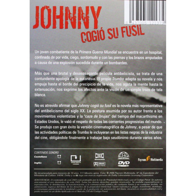 Johnny Cogi&oacute; Su Fusil [dvd] (1971) Dalton Trumb... image number null