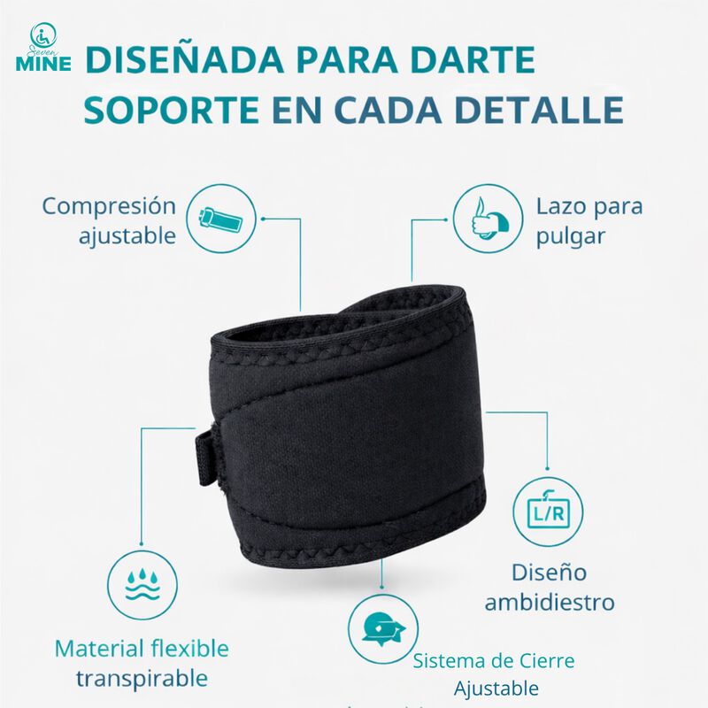 Mu&ntilde;equera Deportiva Ajustable Con Soporte Pulga... image number null