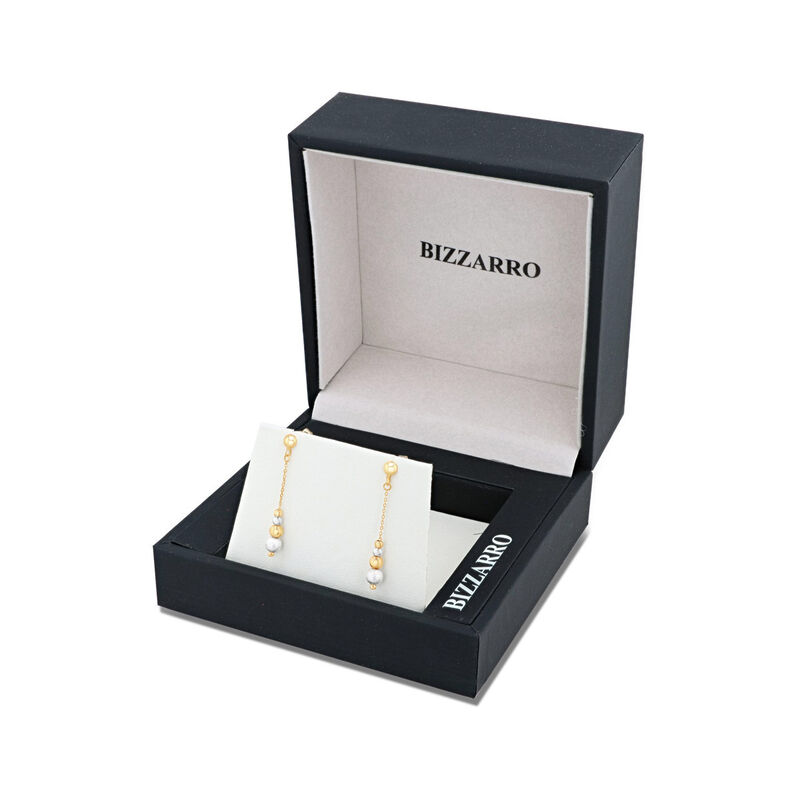 Aretes De Oro Amarillo Y Blanco 14K image number null