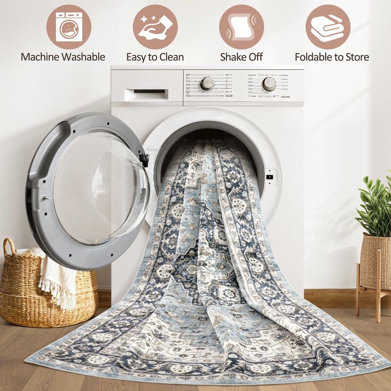 Alfombra Loongrug 178x254 Cm Lavable Boho Vinta... image number null