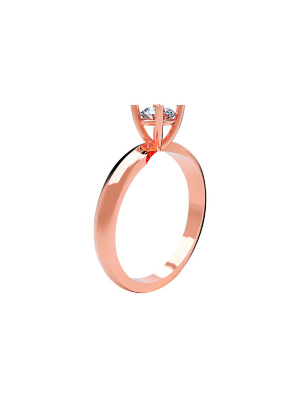 Anillo de Compromiso de 14K con Diamante de Lab... image number null