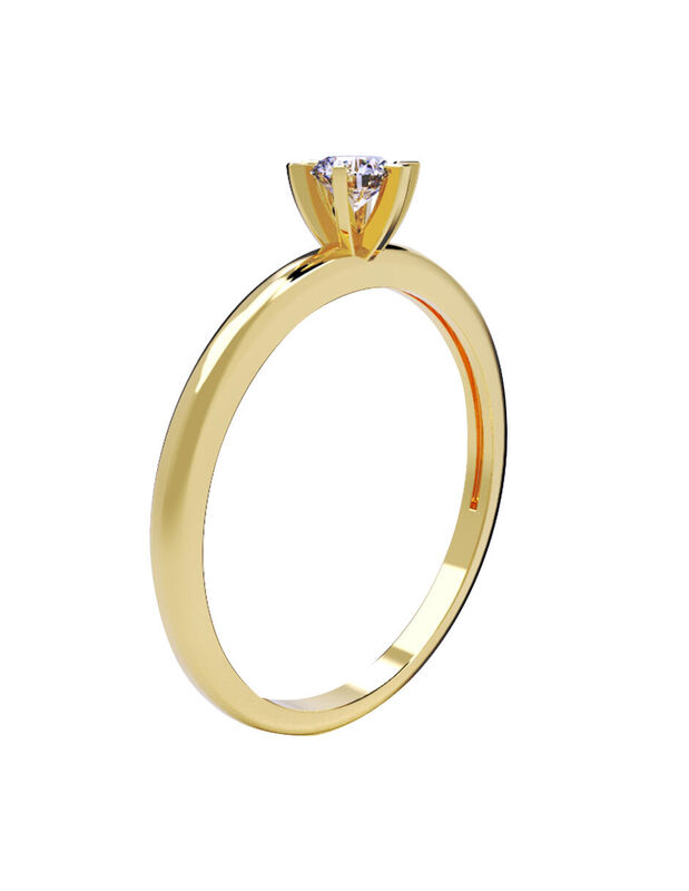 Anillo de Compromiso de 14K con Diamante de Lab... image number null