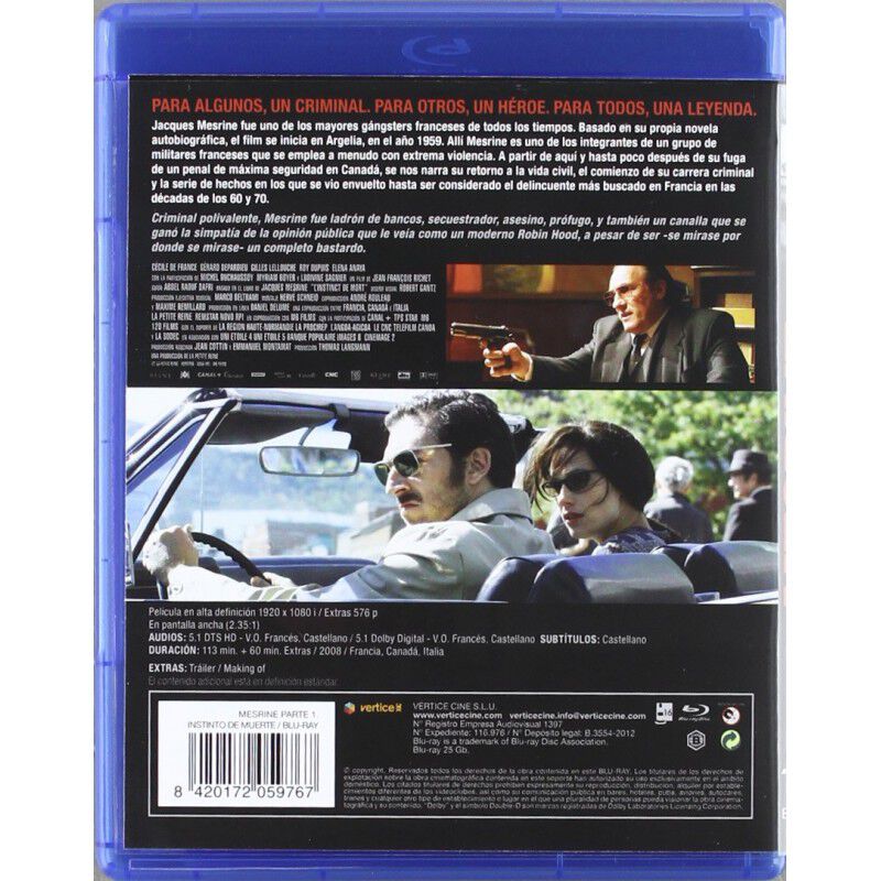 Mesrine Parte 1. Instinto De Muerte (blu-ray) image number null