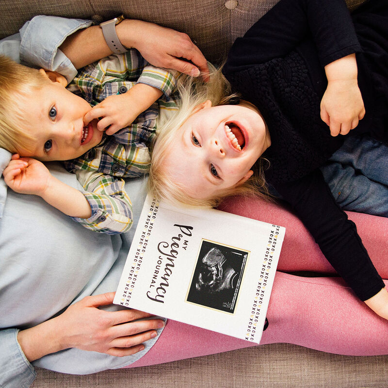 Diario Del Embarazo Negro /Blanco/Oro image number null