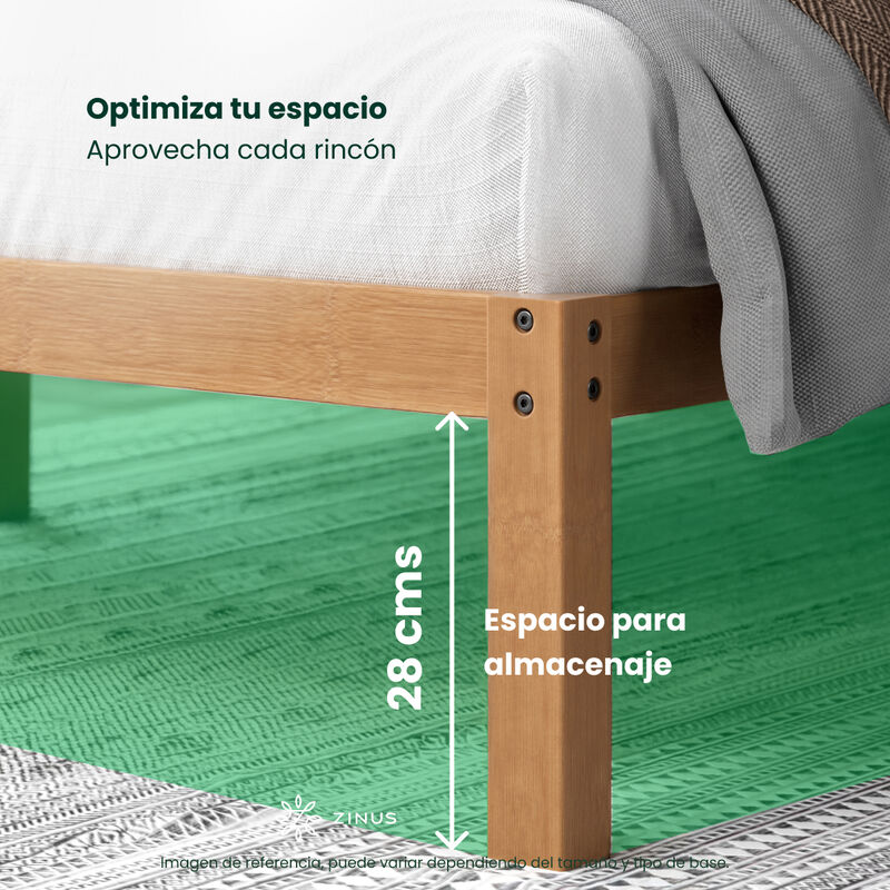 Zinus | Leah | Base De Cama King De Bamb&uacute; Con C... image number null