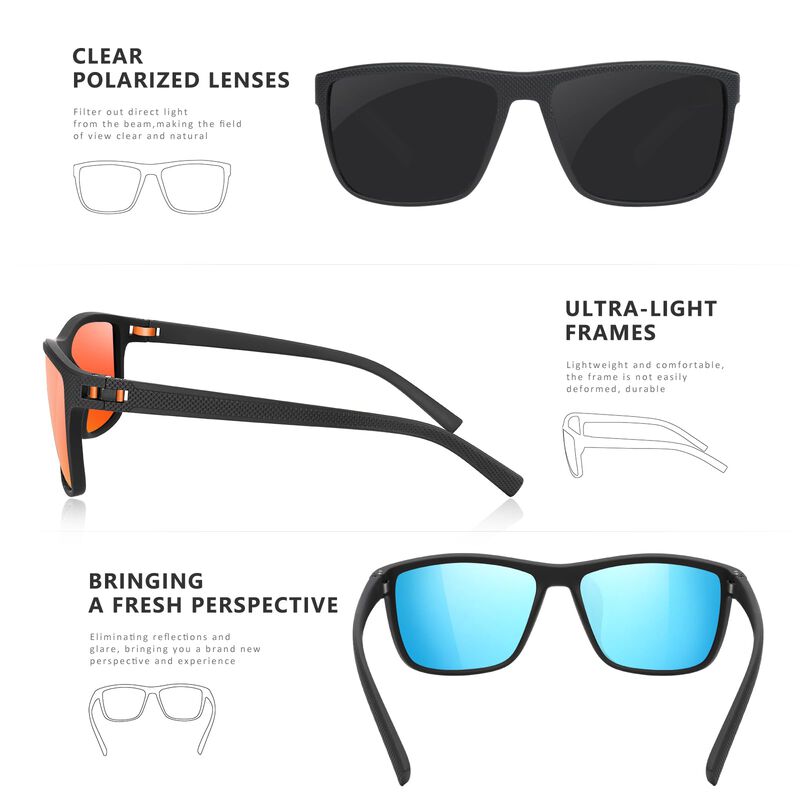Gafas De Sol Turbopep Cuadradas Polarizadas Lig... image number null