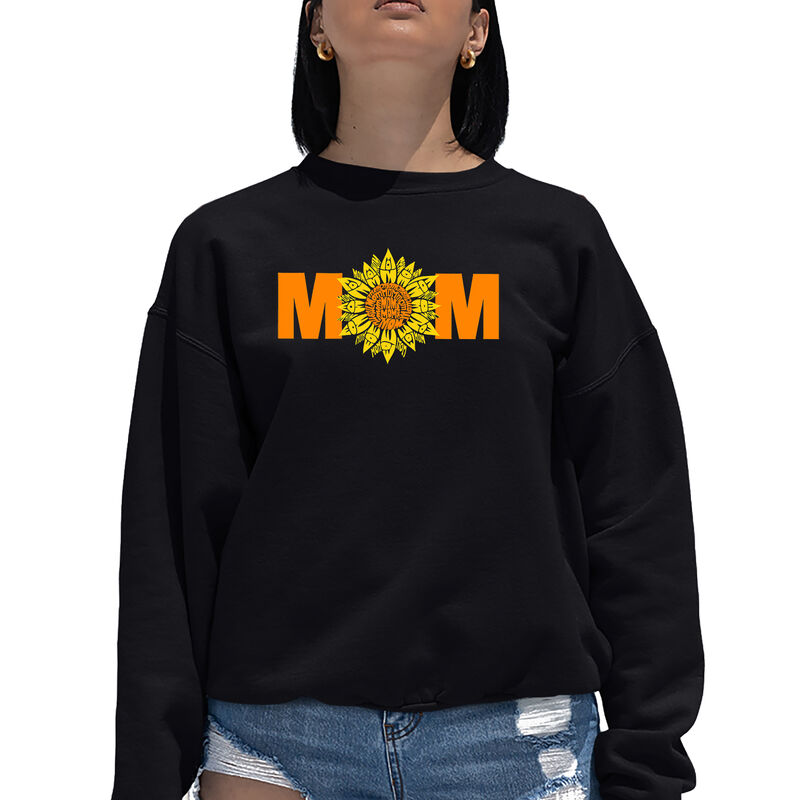 Sudadera De Cuello Redondo Word Art Para Mujer ... image number null