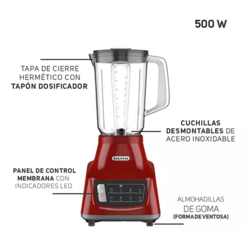Licuadora Taurus Grandeur Touch Rec 8 Velocidad... image number null
