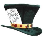 Sombrero De Disfraz Elope Sombrerero Loco De Terciopelo Verde (talla &Uacute;nica)