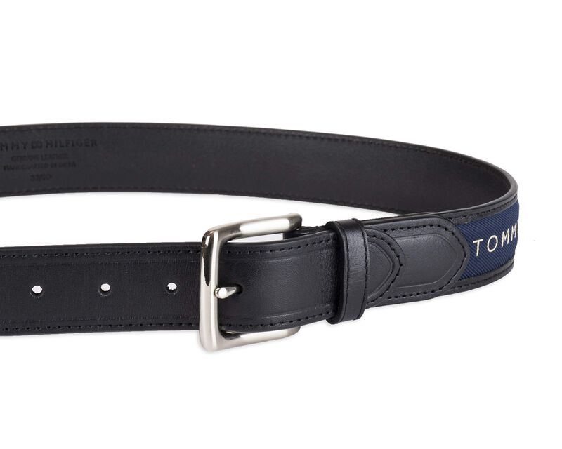 Cintur&oacute;n Tommy Hilfiger Con Cinta Incrustada Ne... image number null