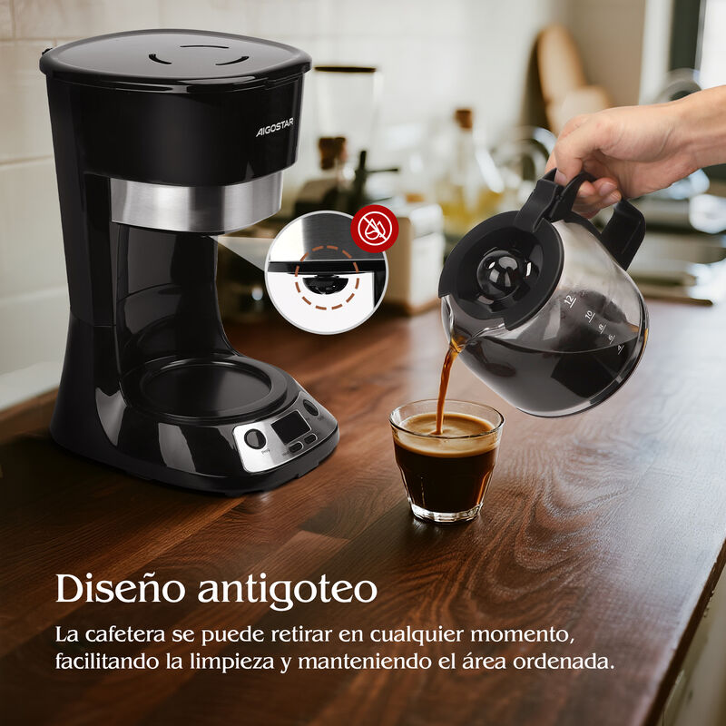 Aigostar Cafetera El&eacute;ctrica Programable De 12ta... image number null