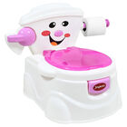 Ba&ntilde;o Entrenador Para Ni&ntilde;os Con Porta Rollo De Papel Recipiente De 1.6 L Sistema Anti Salpicaduras Rosa