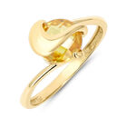 Anillo Promesa De Oro Amarillo 14k Con Zirconia Amarilla
