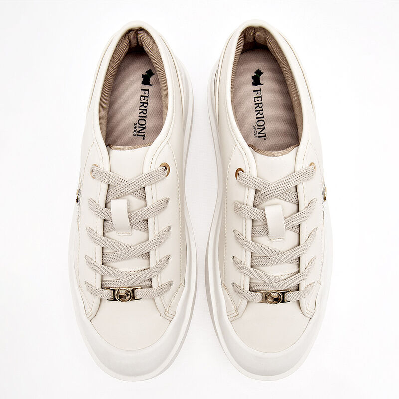 Ferrioni Tenis urbano para mujer blanco dorado image number null