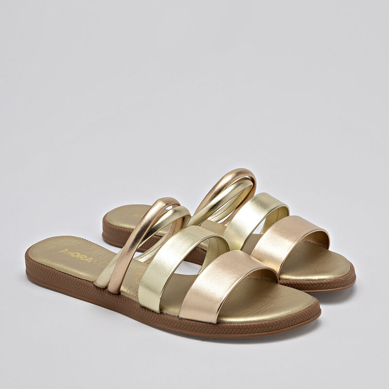 Moramora Sandalia para mujer oro oro rosa image number null