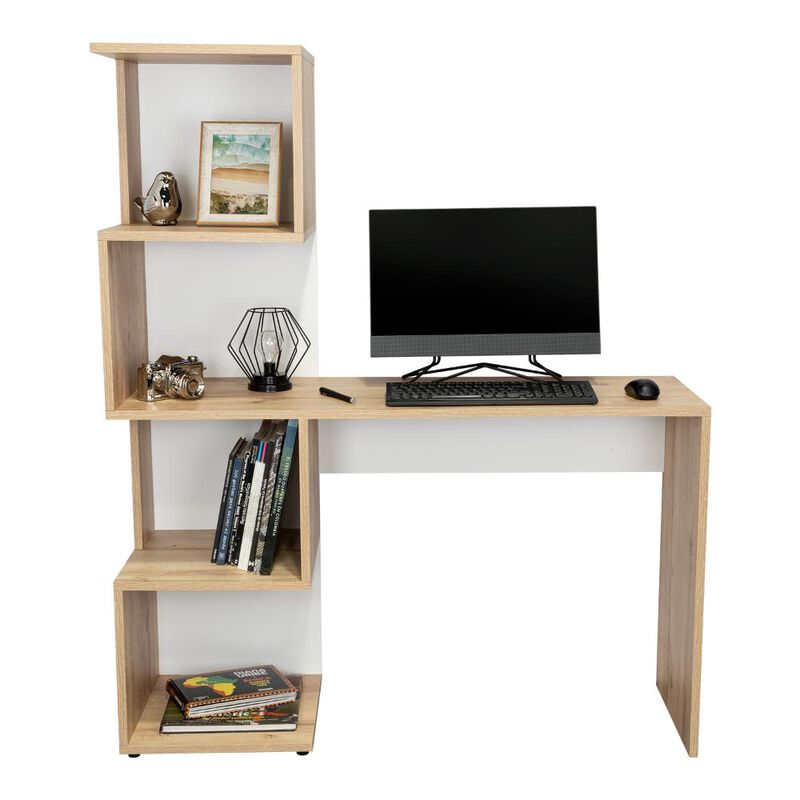 Escritorio Mexico Caf&eacute; Claro Y Blanco Virtual M... image number null