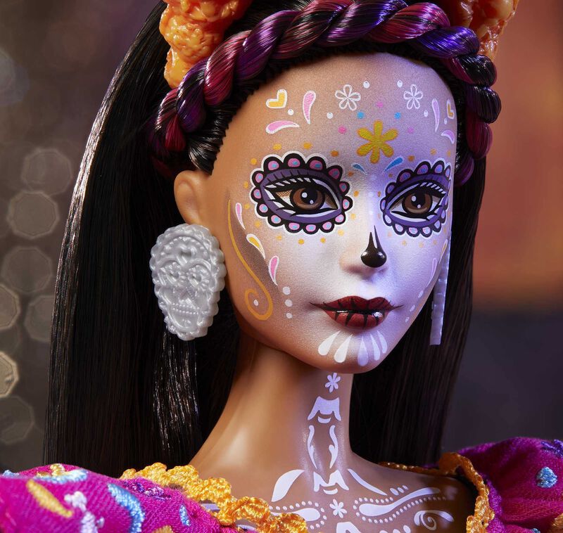 Mu&ntilde;eca Barbie D&iacute;a De Muertos 2021 Con Vestido T... image number null