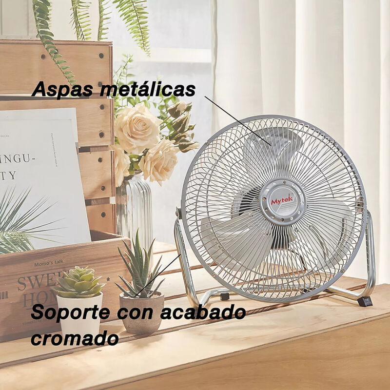 Ventilador de Piso y Pared 10" MYTEK Aspas Meta... image number null