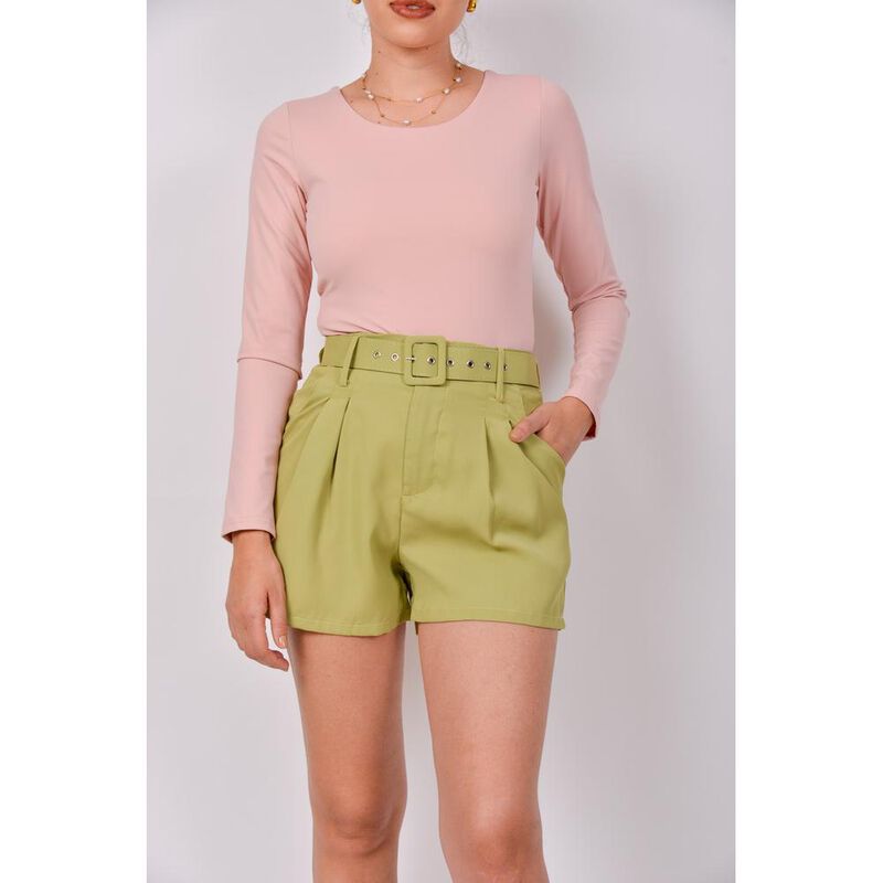 Short de vestir con cinturon image number null