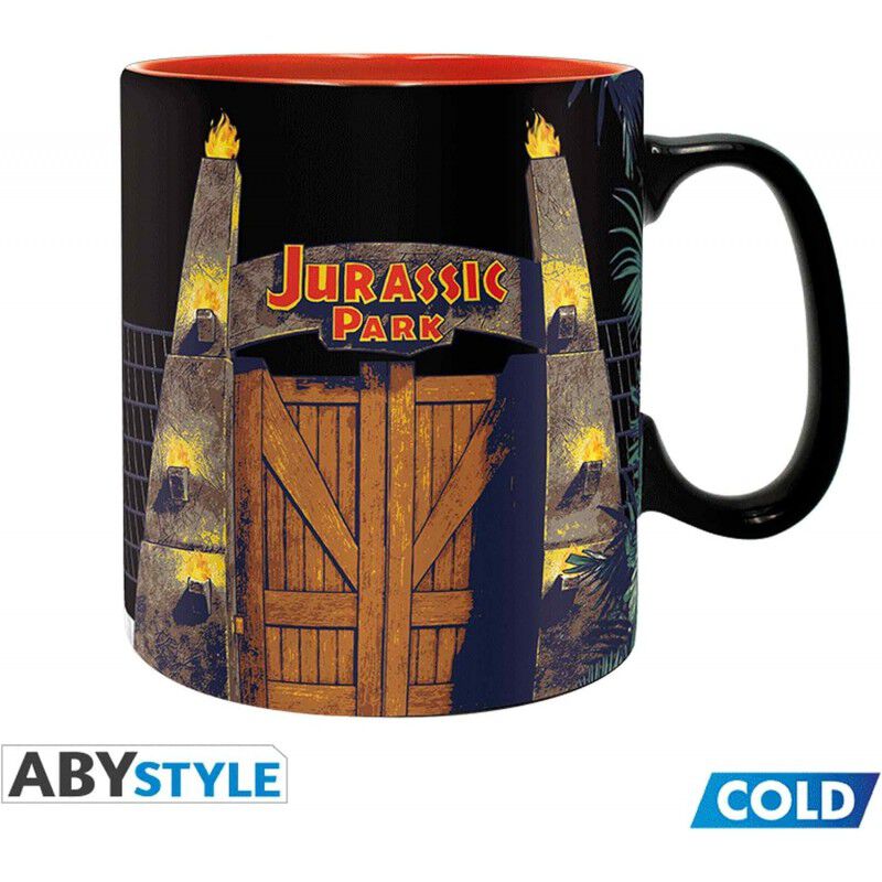 Taza M&aacute;gica Jurassic Park Puertas Parque Tirano... image number null