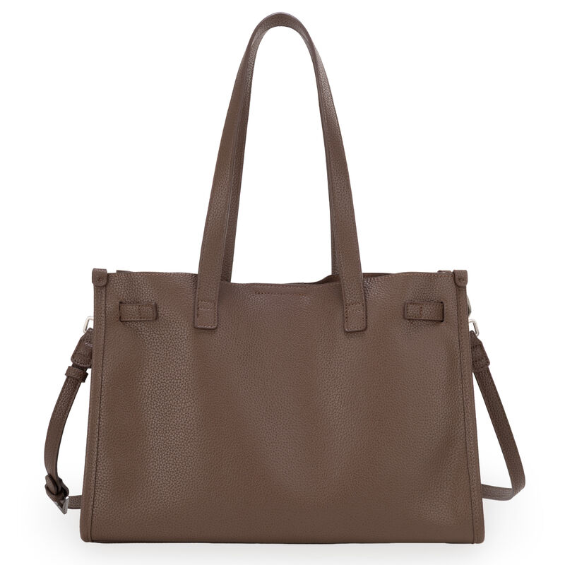 Bolsa Tote Grande Con Hebilla Decorativa Color ... image number null
