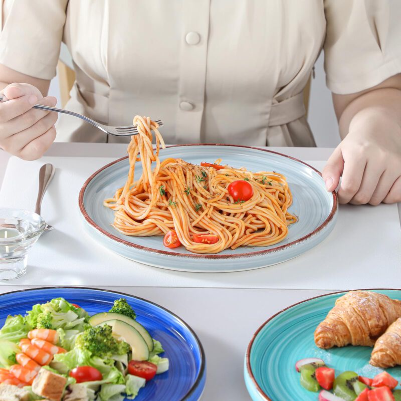 Juego De 6 Platos De Cena Vancasso Azul 27cm image number null