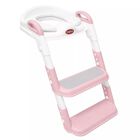 Ba&ntilde;o Entrenador Infantil Con Escalera Asiento Acolchado Antidslizante Plegble  Ajustable Para Sanitario Com&uacute;n Rosa