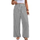 Pantalones Eytino Plus Size Rayas Cordon Casual