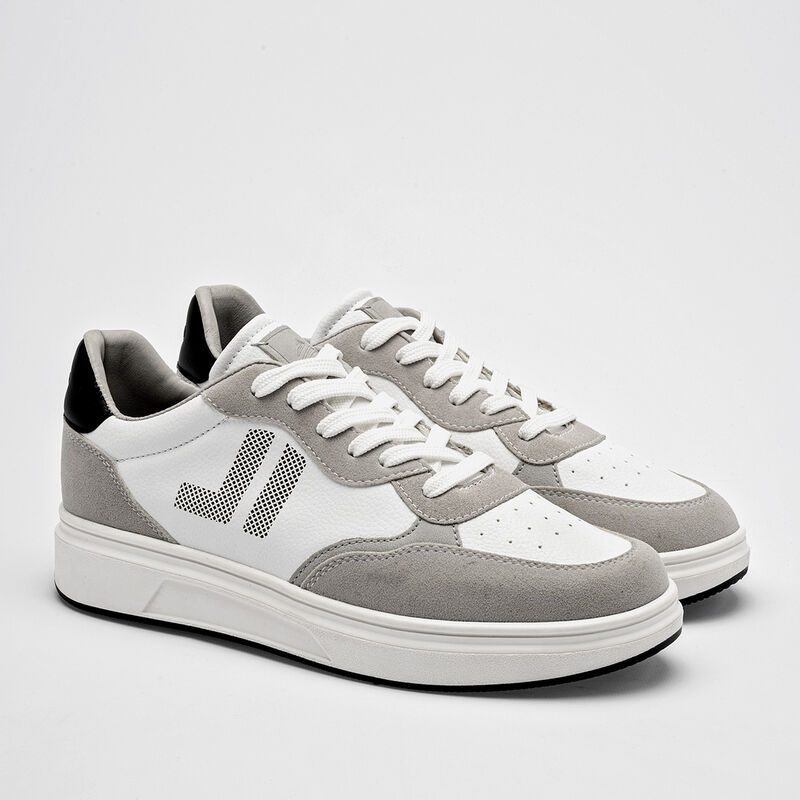 Clasben tenis para hombre blanco gris cod 14118... image number null