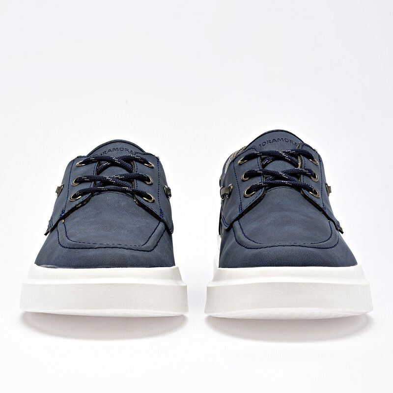 Moramora zapato casual para hombre marino gris ... image number null