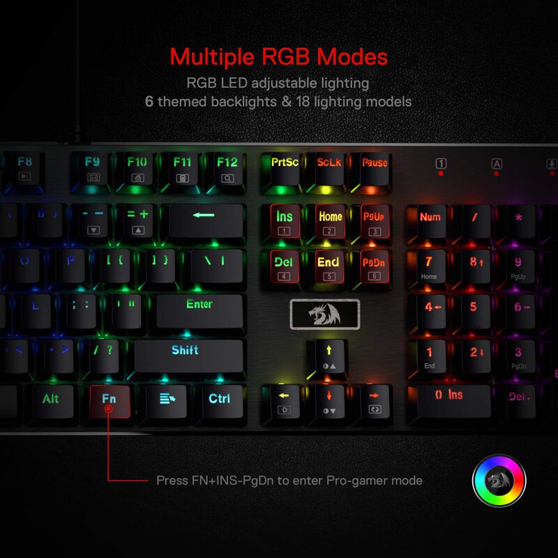 Teclado Mec&aacute;nico Redragon K556 RGB Retroilumina... image number null