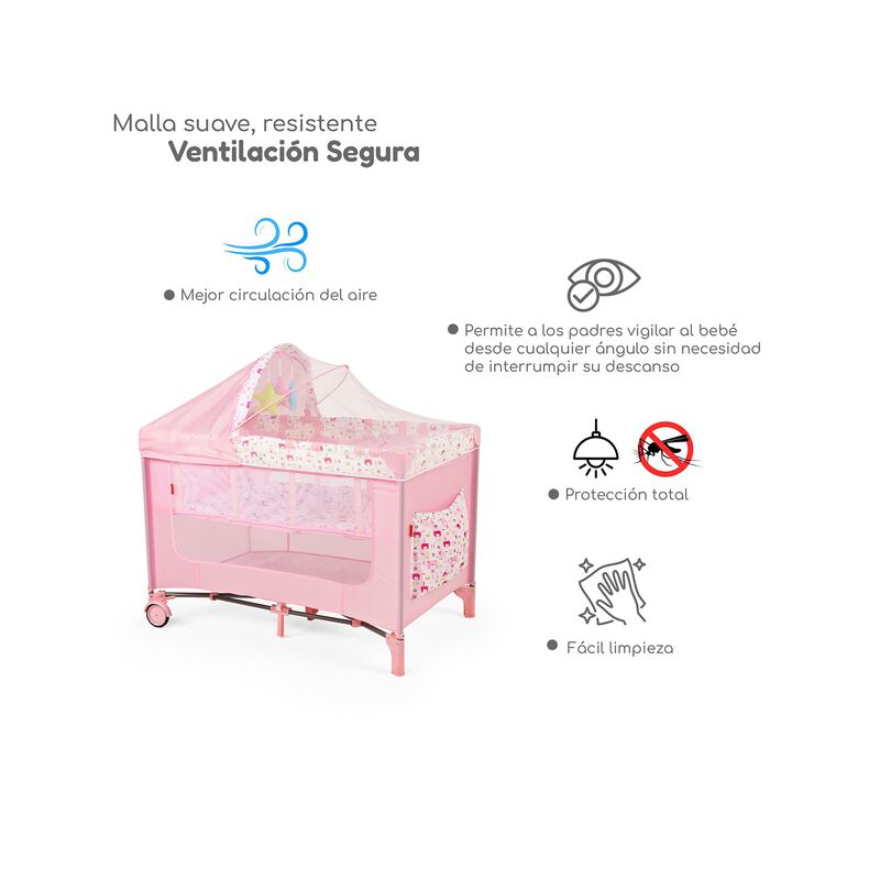 Cuna Corral Plegable 2 Niveles Con Cambiador De... image number null