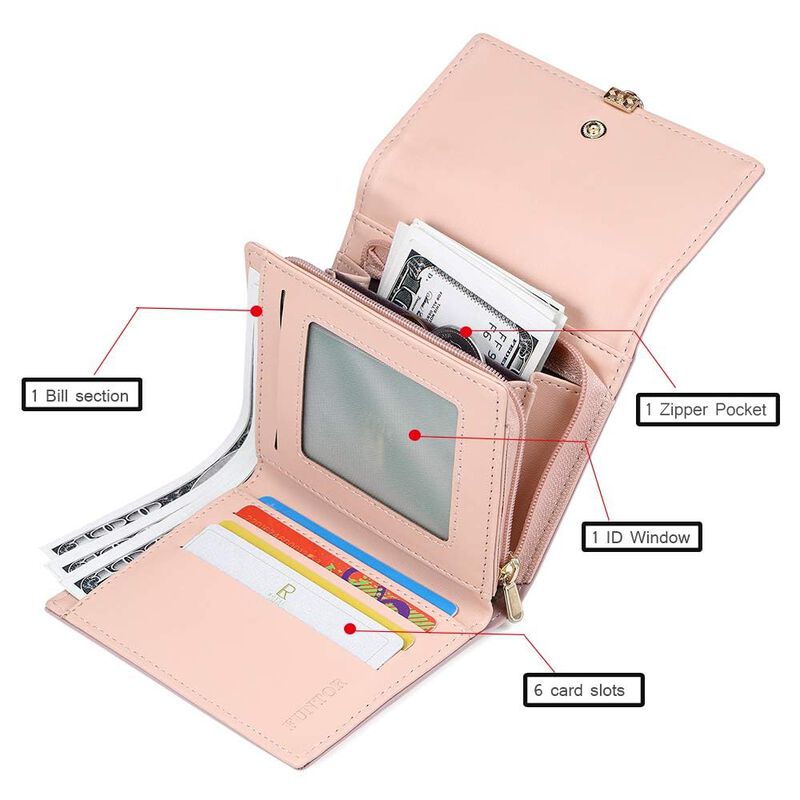 Billetera Ft Funtor Para Mujer De 19 cm, Rfid, ... image number null
