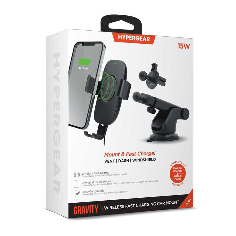 Soporte y cargador inal&aacute;mbrico HYPERGEAR 15w au... image number null