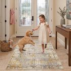 Alfombra Rugxara 91x150 cm Lavable Dorada Para &Aacute;rea