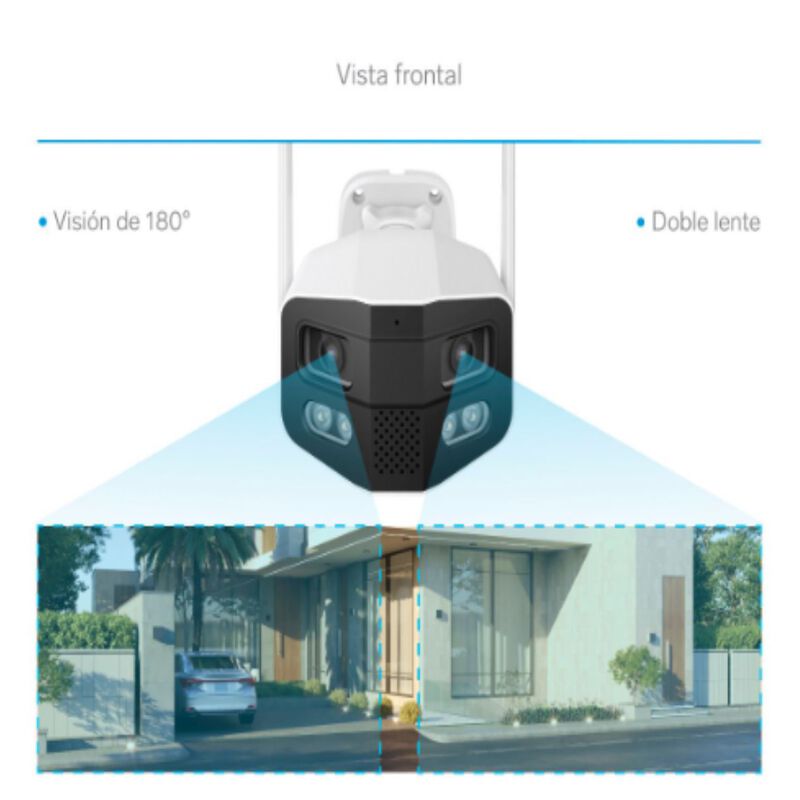 C&aacute;mara de seguridad Wi-Fi* / Ethernet panor&aacute;mic... image number null