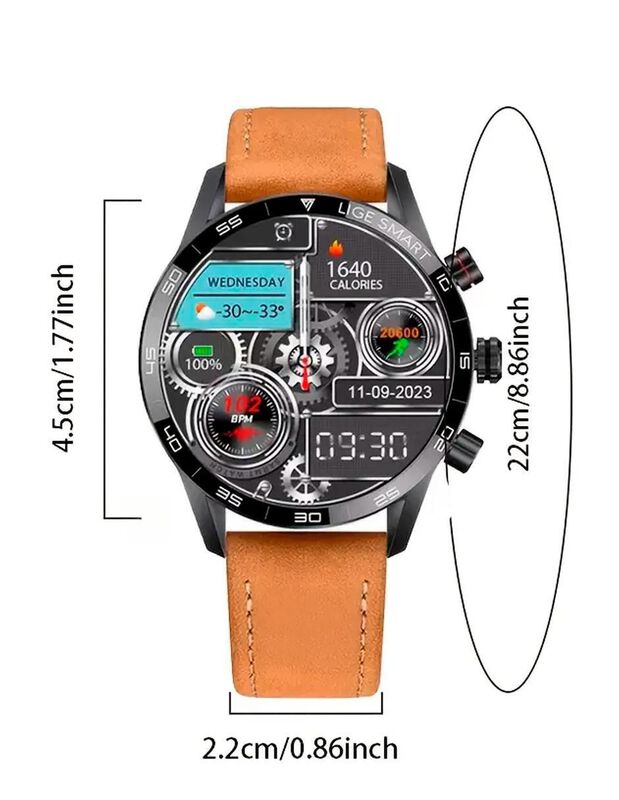 Smartwatch Elego St2-g Para Hombre Con Monitor ... image number null