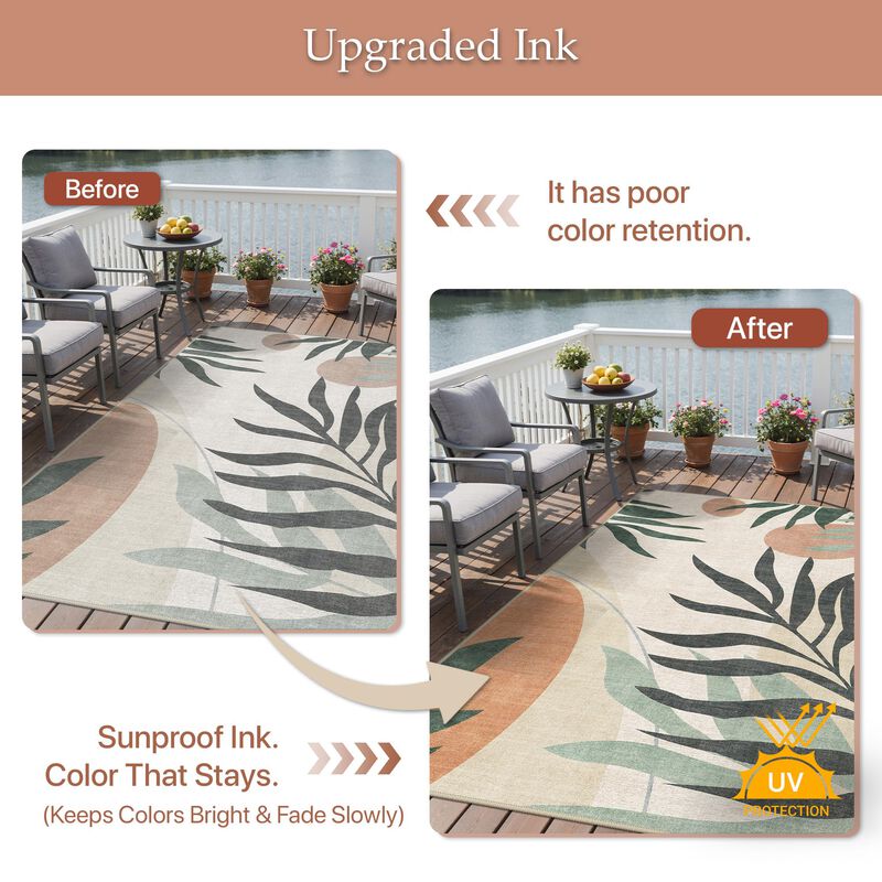 Alfombra Genimo 183 cm &times; 274 cm Lavable Beige O... image number null