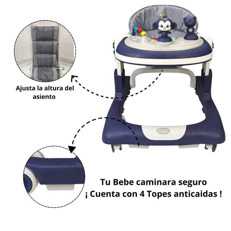 Andadera Infantil Con Asiento Acolchado, Centro... image number null