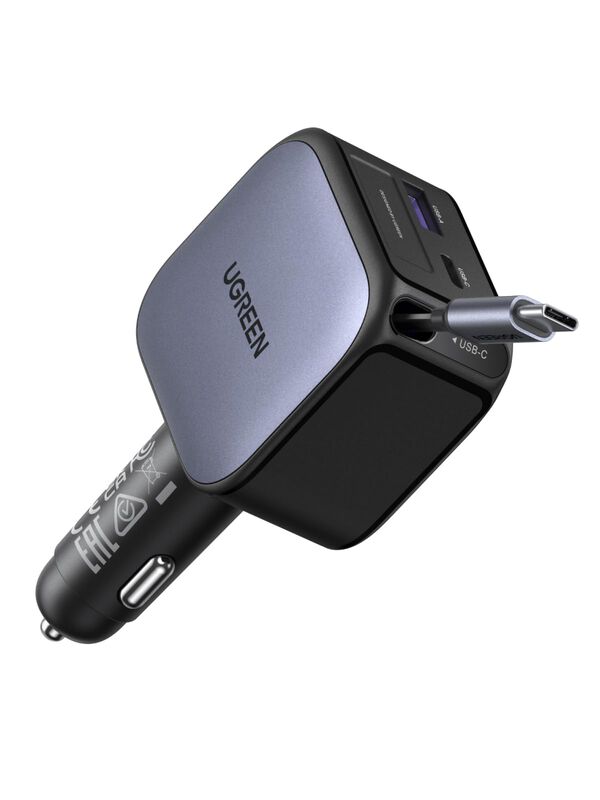 Cargador De Coche Ugreen 60w 2c1a Con Cable Ret... image number null