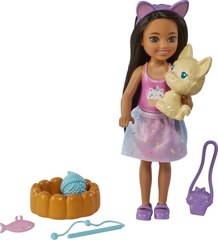 Mu&ntilde;eca Barbie Chelsea Brunette Con Conejito Par... image number null